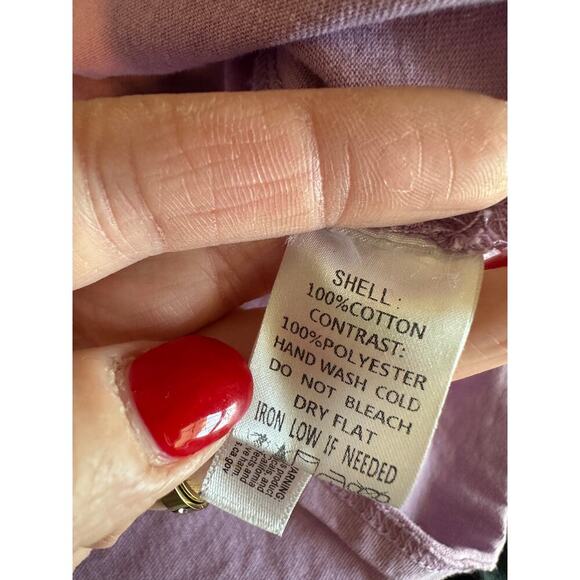 Peach Love Women's Small Lavender Haze Oversized Sparkle Short Sleeve Tee - Picture 8 of 8